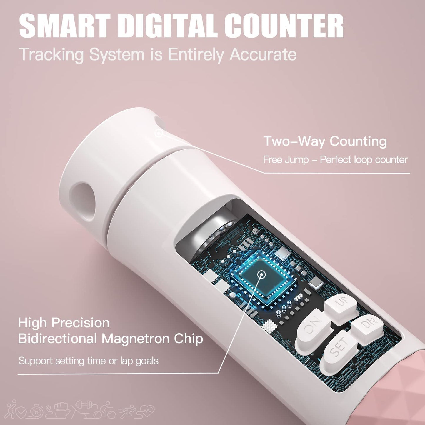 Digital Skipping Rope Black