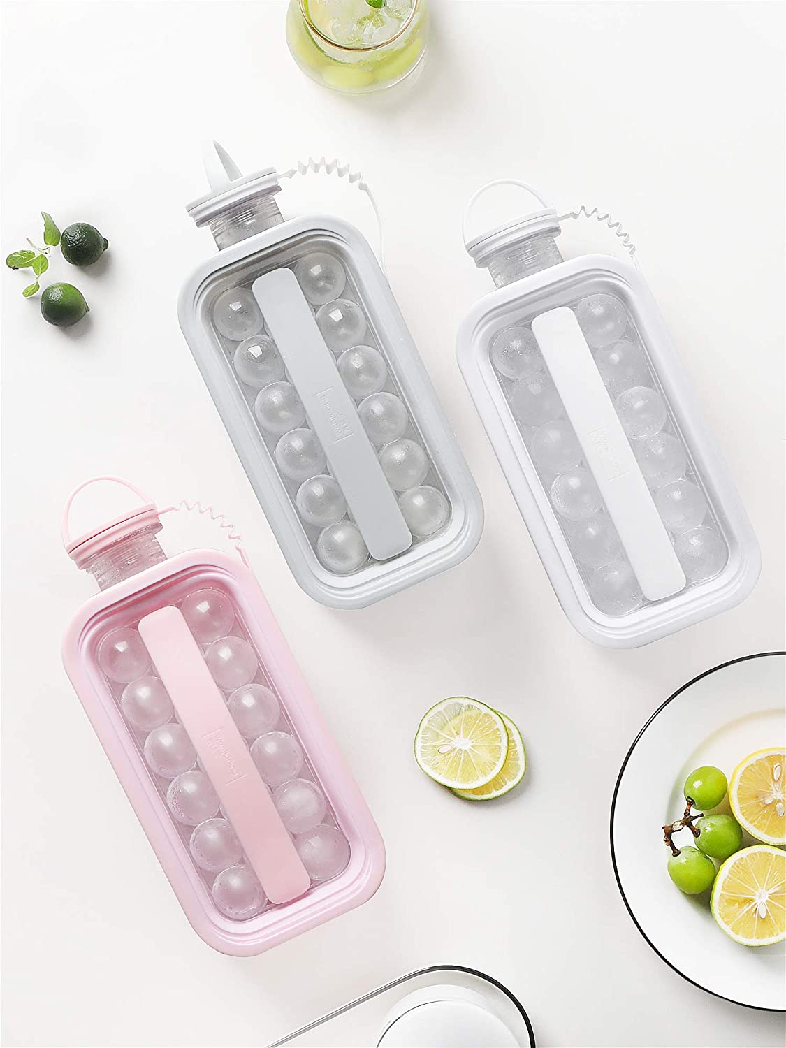 17 Pcs Portable Ice Maker Bottle White