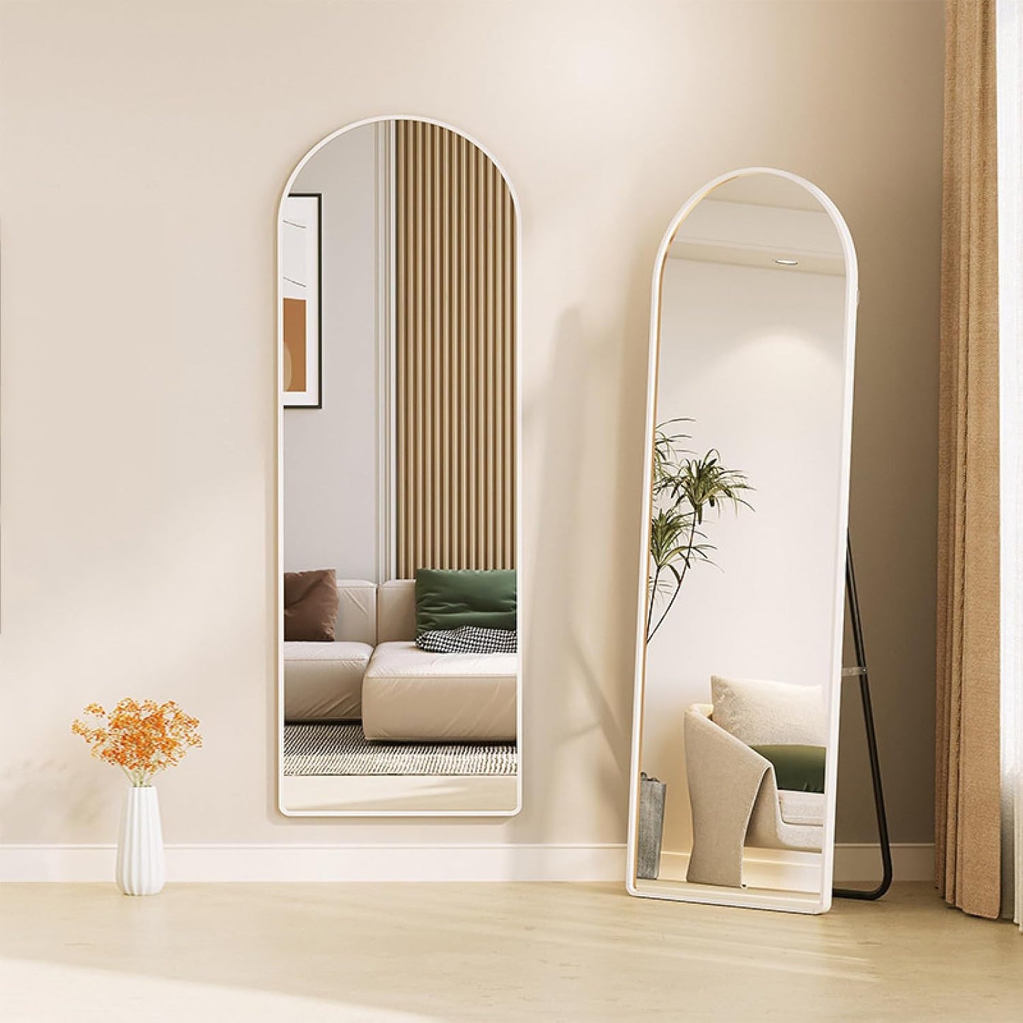 Semi Ellipse 165 cm Aluminum Frame Full Body Mirror Full Length Mirrors Floor Mirror