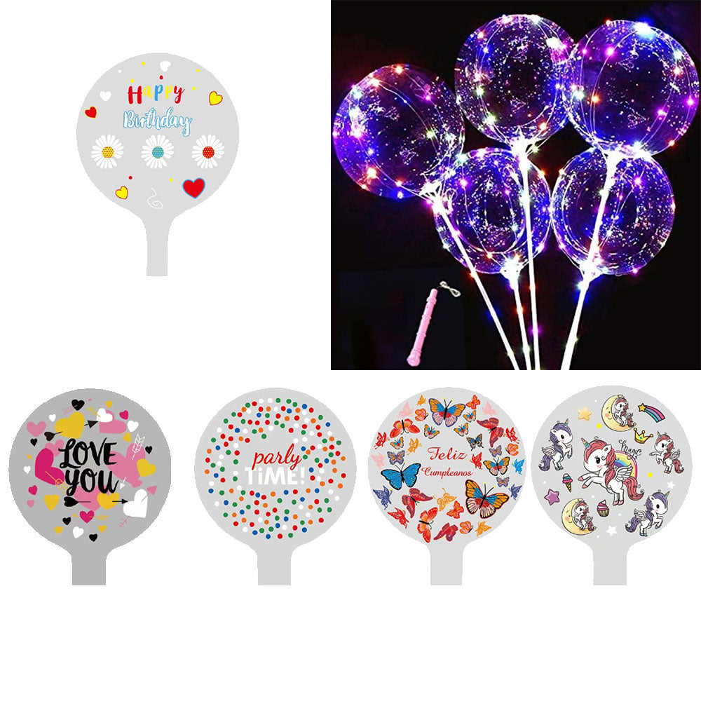 20 Pack LED Bobo Balloons Light Up Balloons Clear Helium Bubble Bobo Glow Balloons with String Lights for Parties Birthday Wedding Decoration