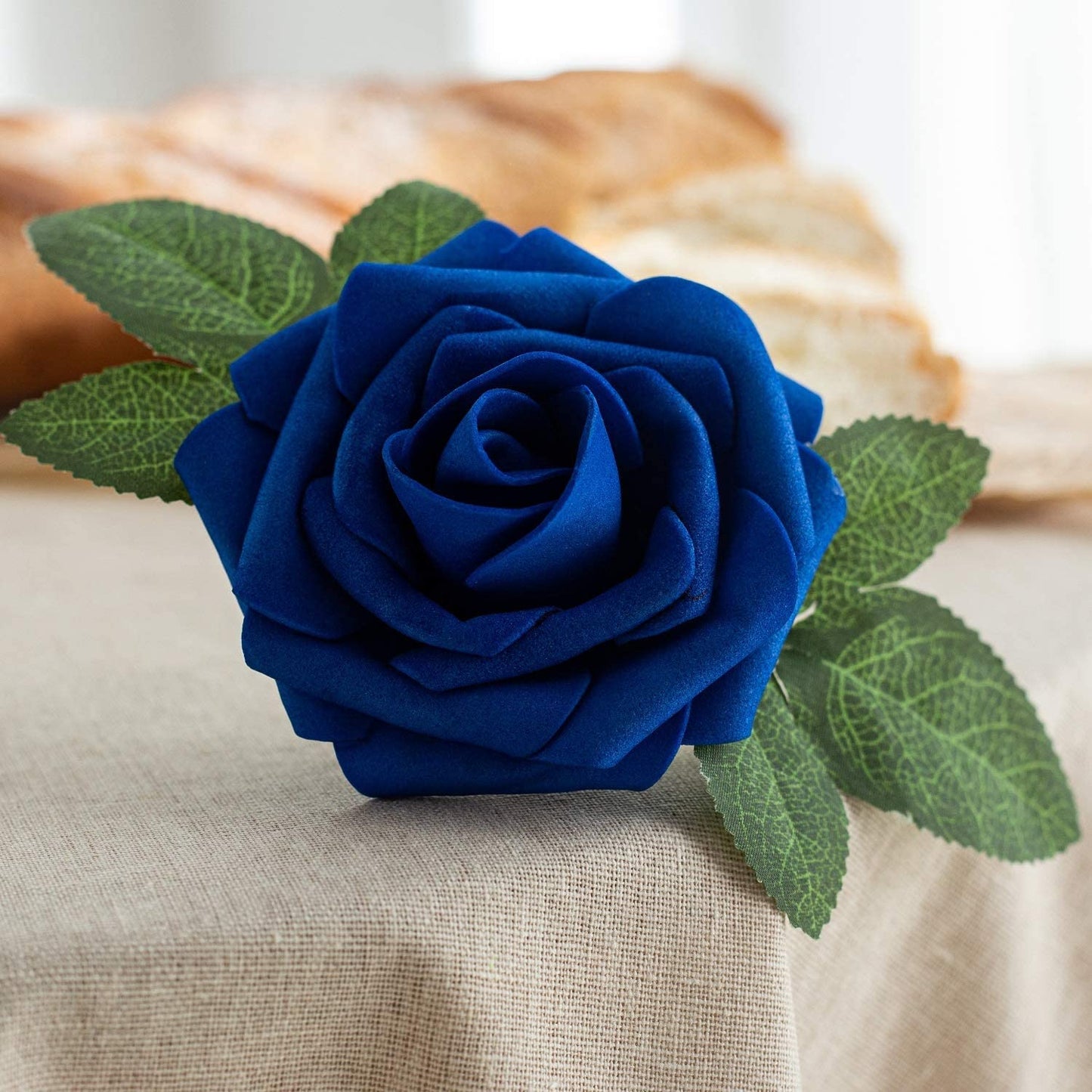 25pcs Artificial Flower Rose Decorated Rose Flower - Blue
