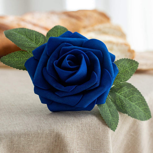 25pcs Artificial Flower Rose Decorated Rose Flower - Blue