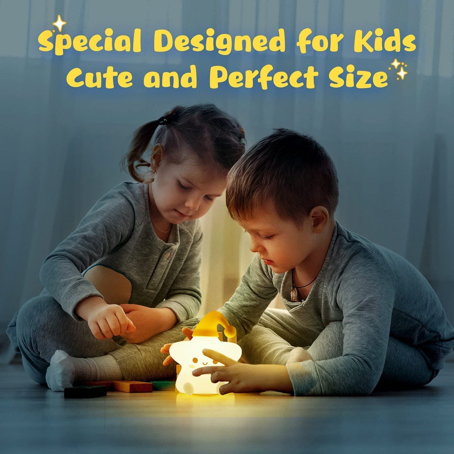 Night Light Tapping Rechargeable Night Light Sleeping Silicone Lights Star