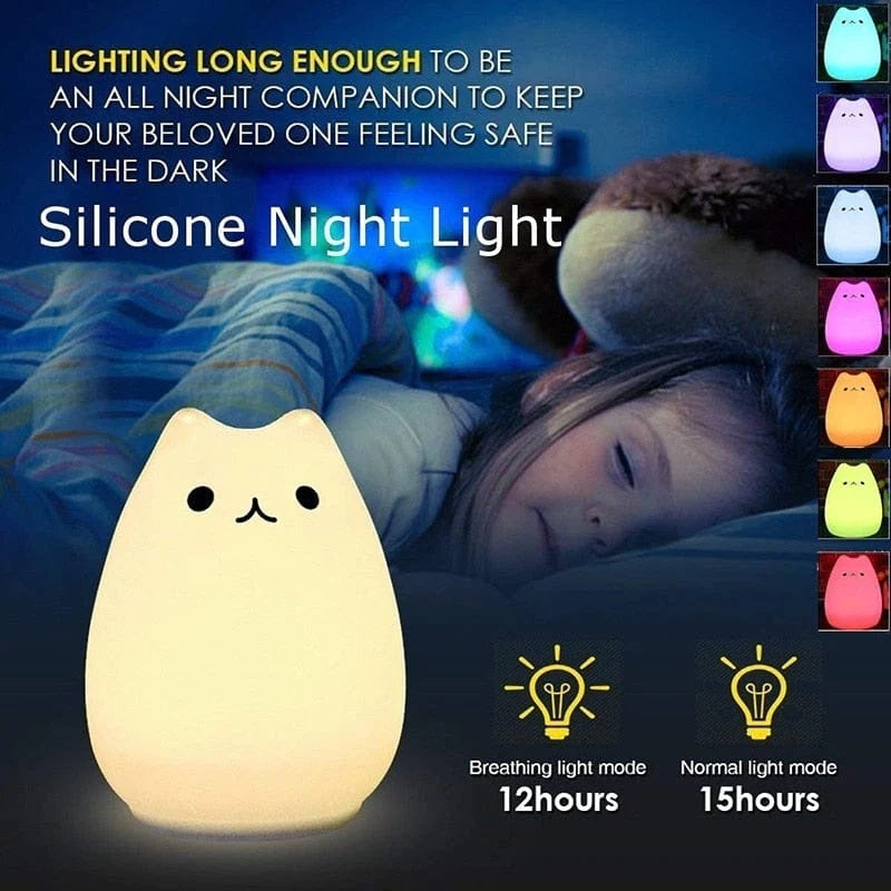 Night Light Rechargable Night Light - Kitty