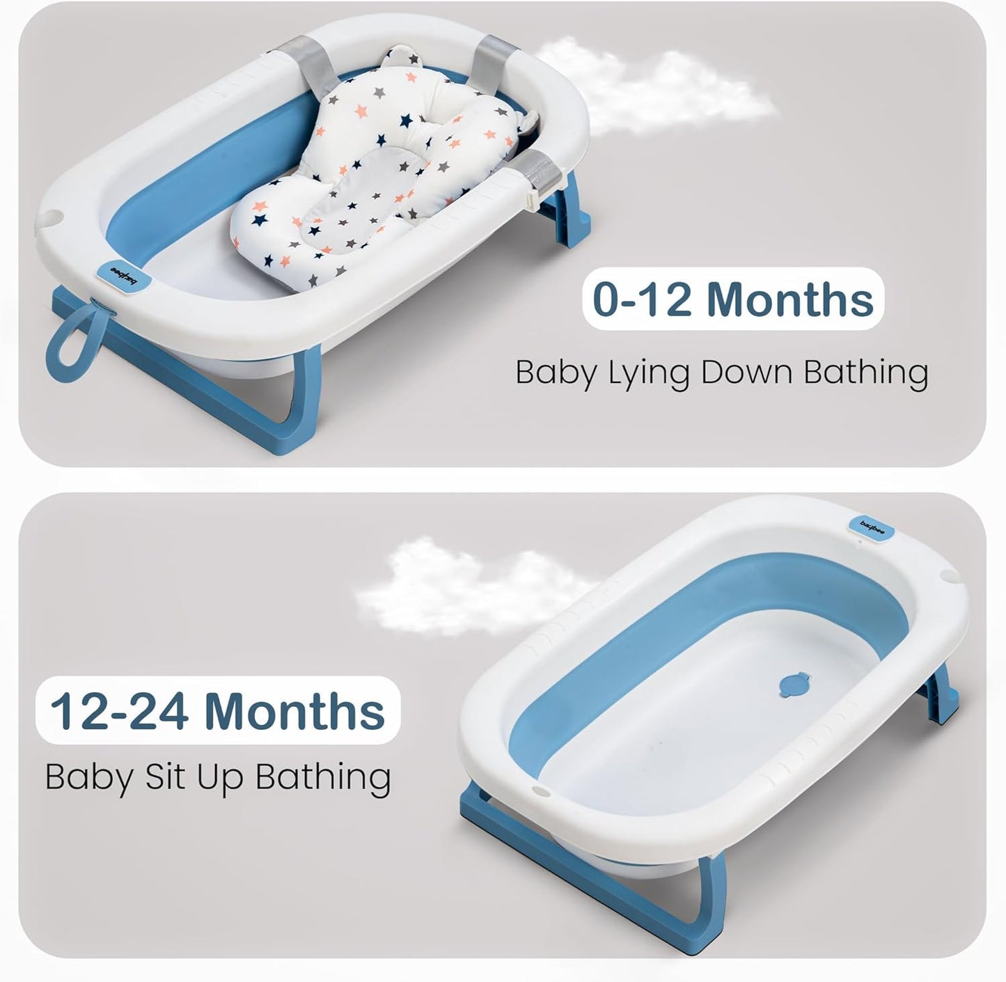 Baby Bathtub ,Baby Bathtub With Cushion Blue