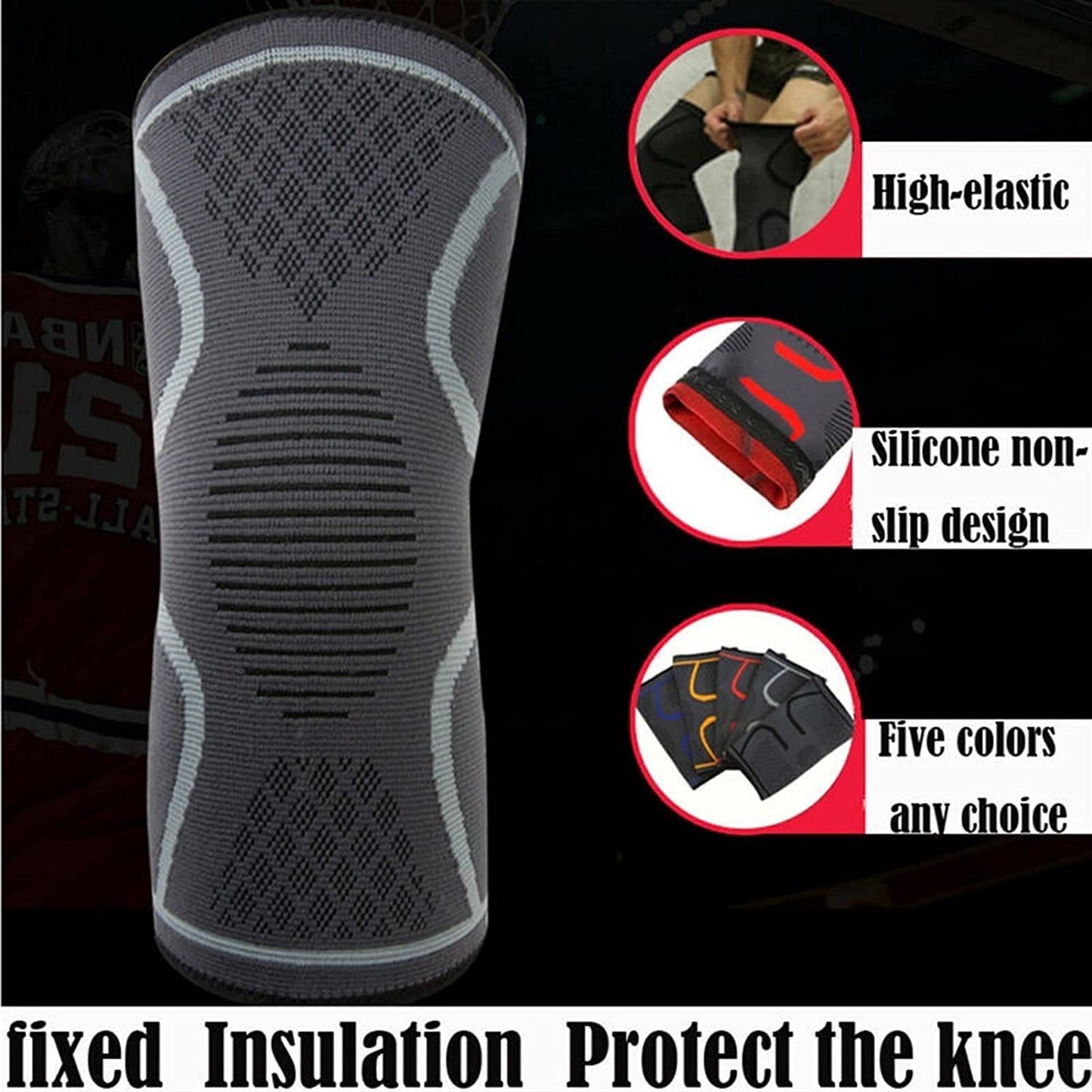 2pcs Knee Compression Sleeve XL