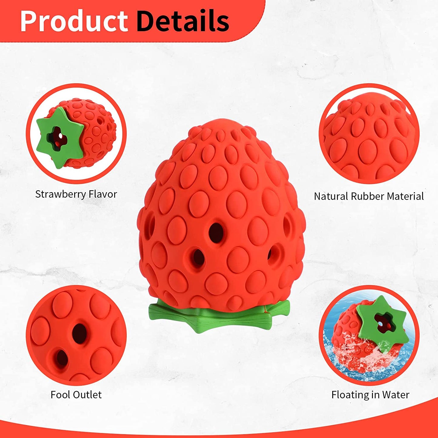 Dog Treat Toy Strawberry