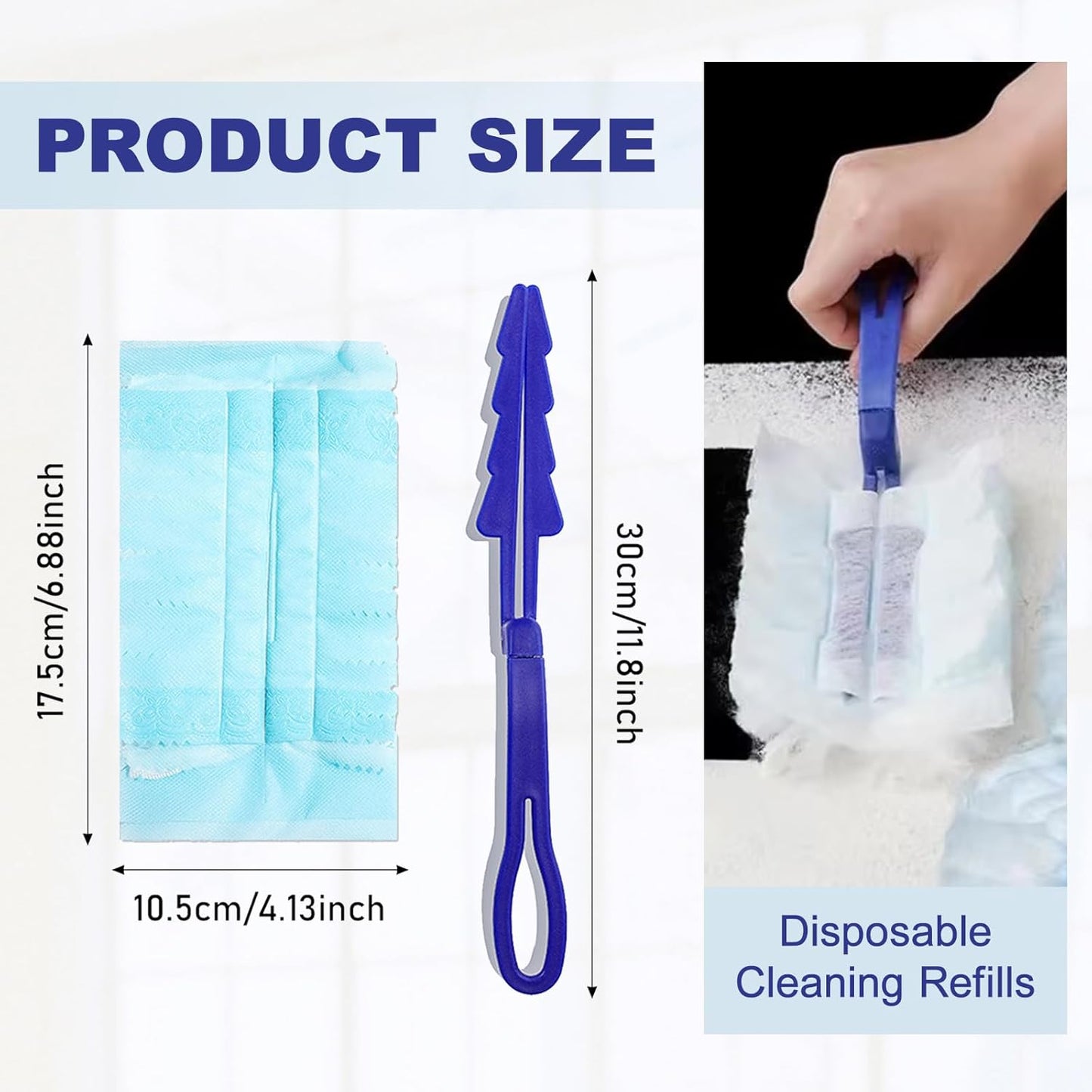 40Pcs Cleaning Wiper Dust Wiper With Handles Disposable Duster Refills