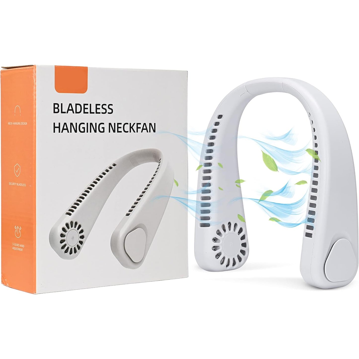 Portable Neck Fan, Hands Free Blade-less Fan Blue