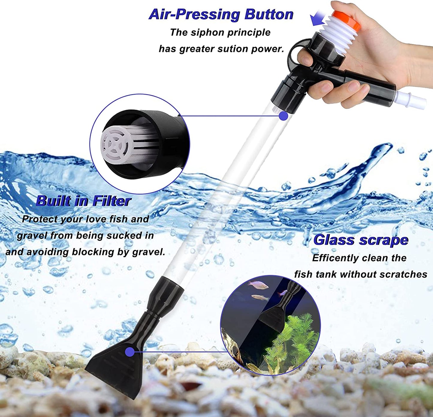 Fish Tank Cleaner Gravel Vacuum Cleaner
