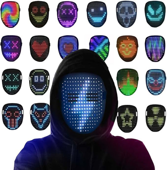 LED Light UP Mask, Mask for Cosplay Halloween Costume Parties