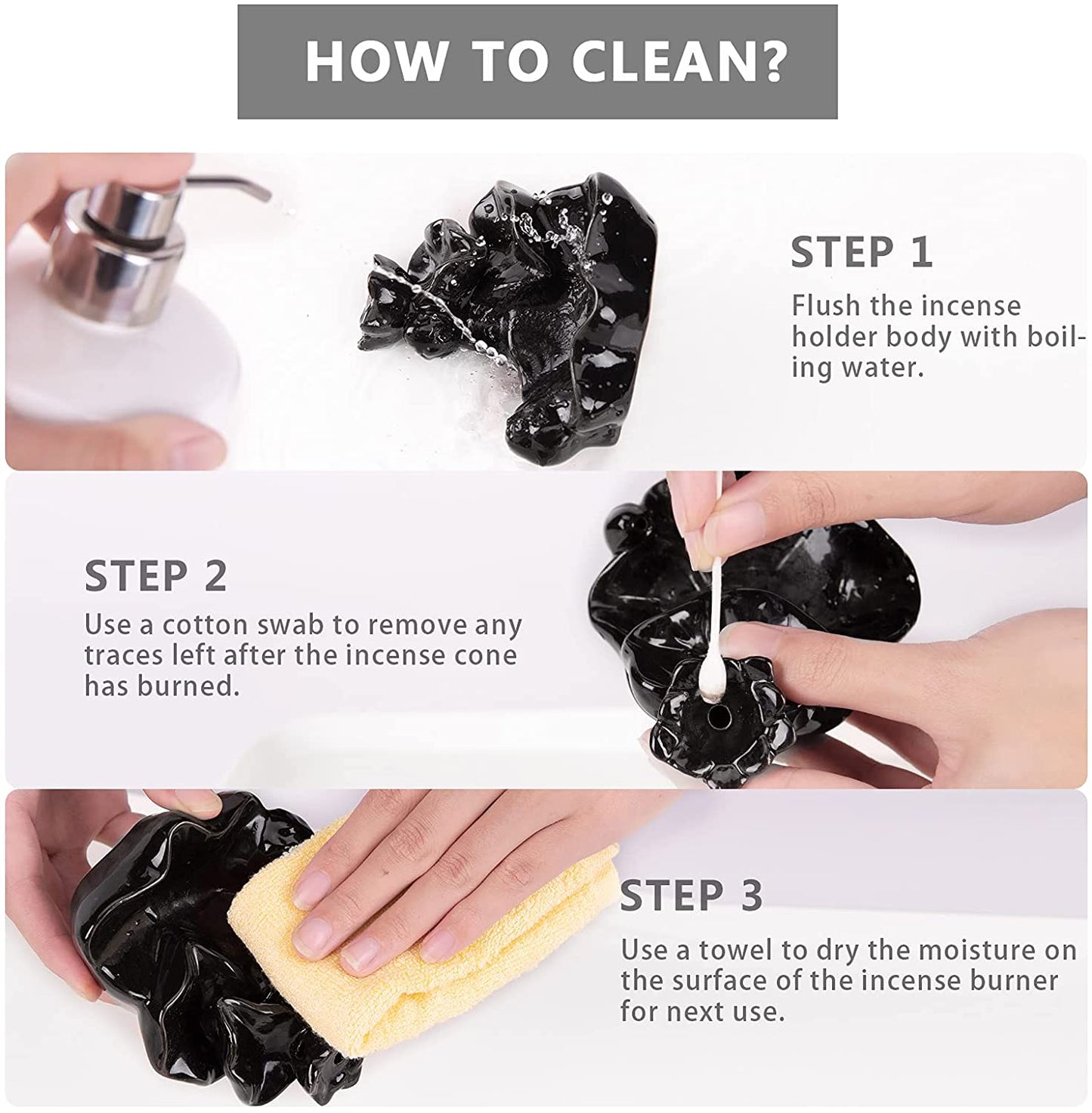 Backflow Incense Burner 4 Tier Lotus