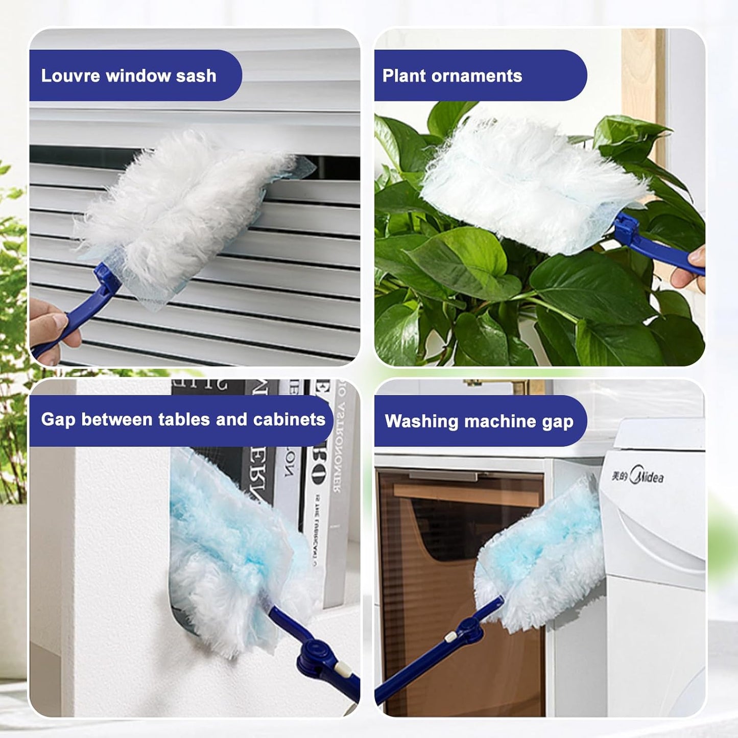 40Pcs Cleaning Wiper Dust Wiper With Handles Disposable Duster Refills