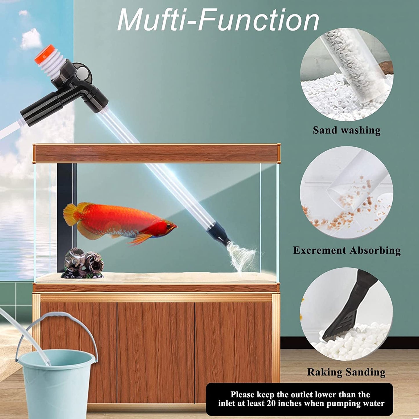 Fish Tank Cleaner Gravel Vacuum Cleaner