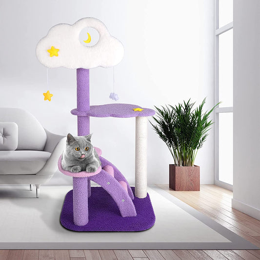 Cat Tree Kitten Furniture Condo Scratching Post Scratcher Multi-Level Cloud 108cm