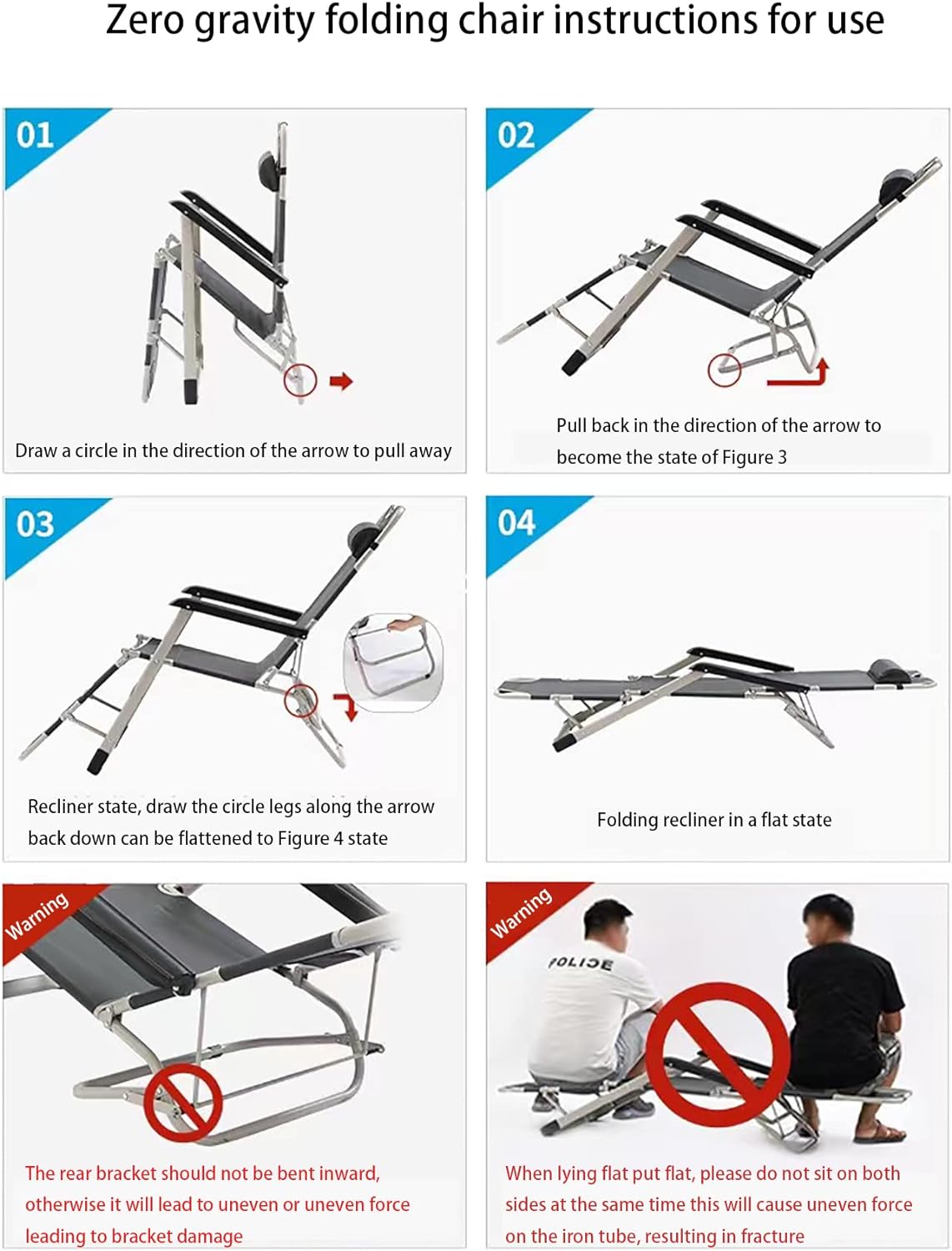 Outdoor Lounge Chairs Folding Reclining Sun Loungers