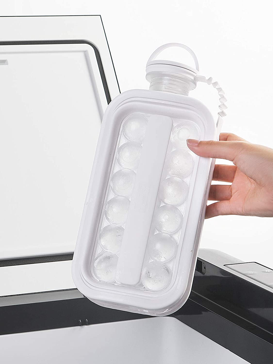 17 Pcs Portable Ice Maker Bottle Gray
