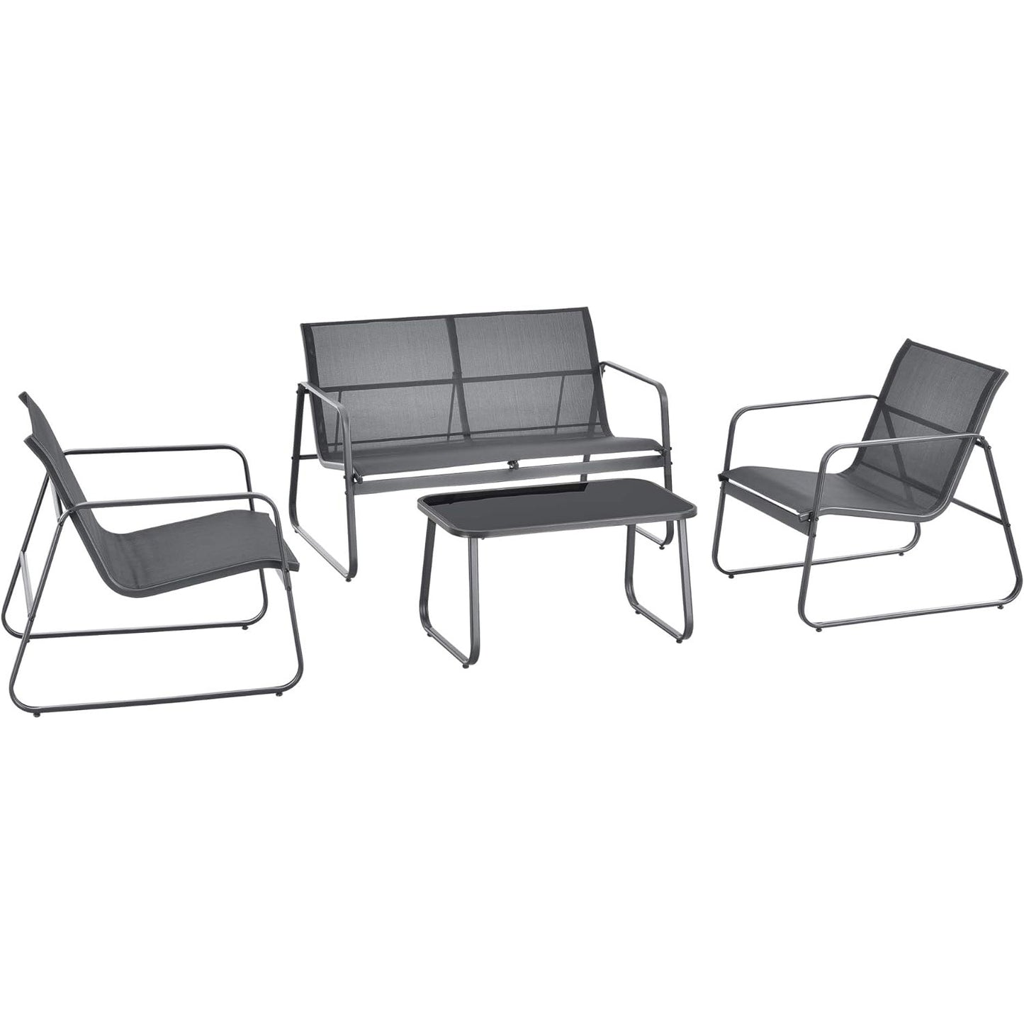 4-Piece Garden Outdoor Furniture Set, Sectional Patio Bistro Set