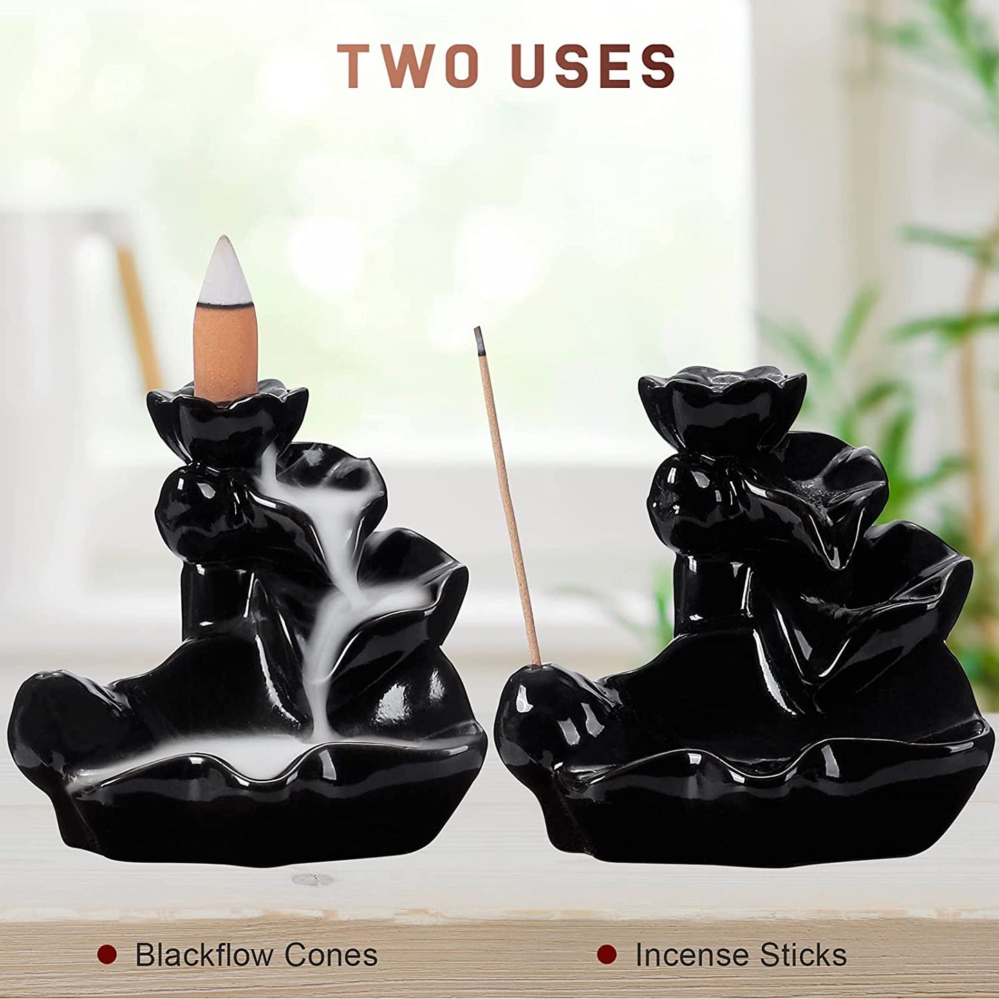 Backflow Incense Burner 4 Tier Lotus