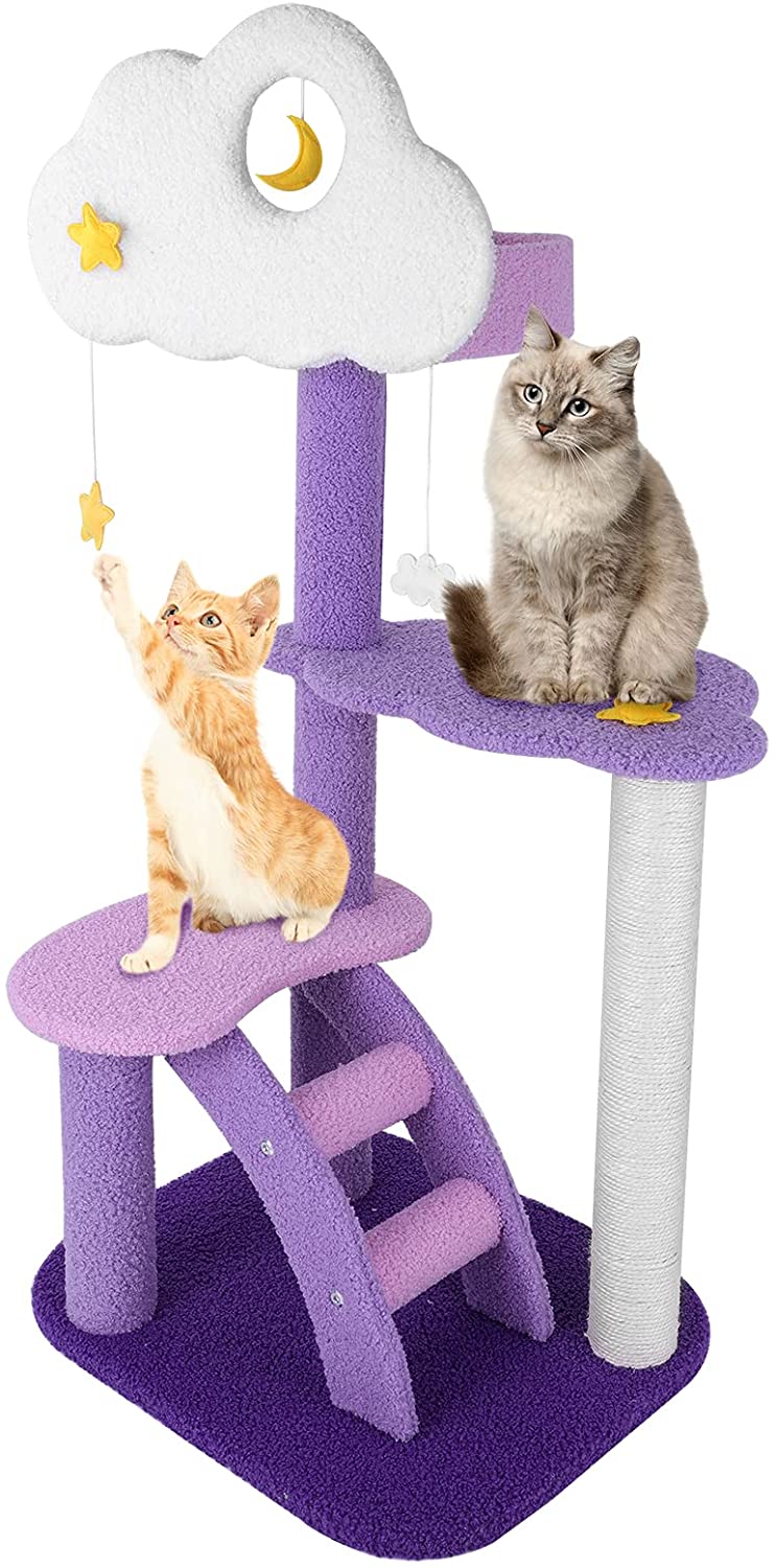 Cat Tree Kitten Furniture Condo Scratching Post Scratcher Multi-Level Cloud 108cm