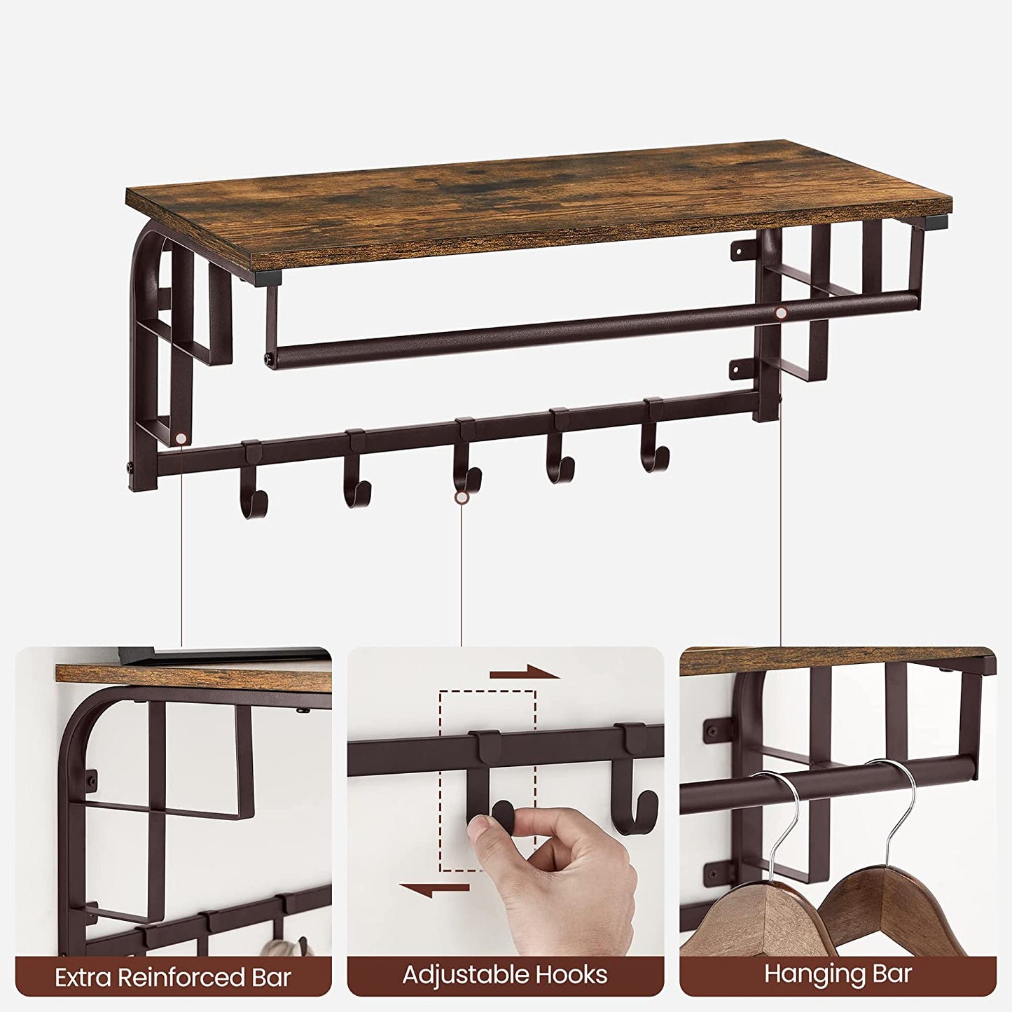 VASAGLE all-Mounted Coat Rack