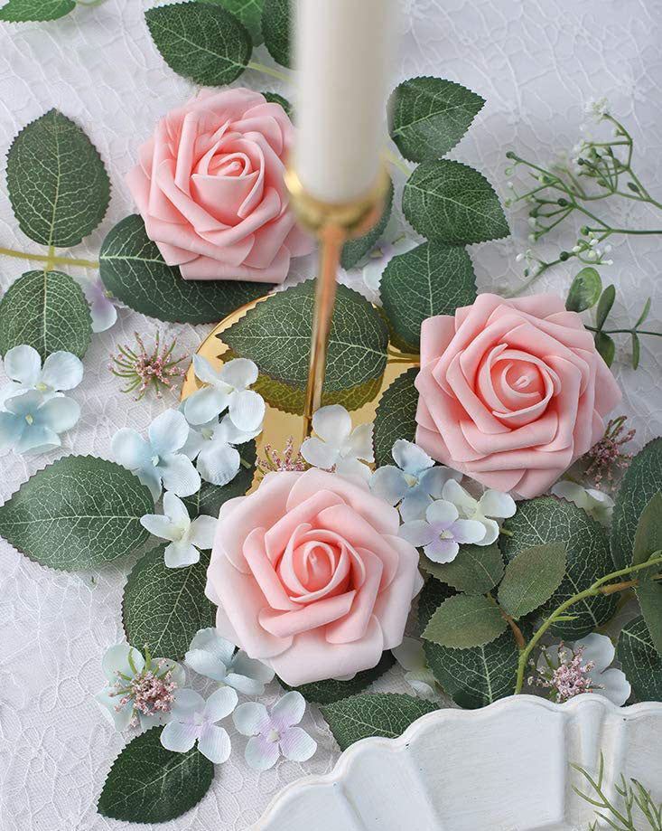 25pcs Artificial Flower Rose Decorated Rose Flower - Blush Heirloom