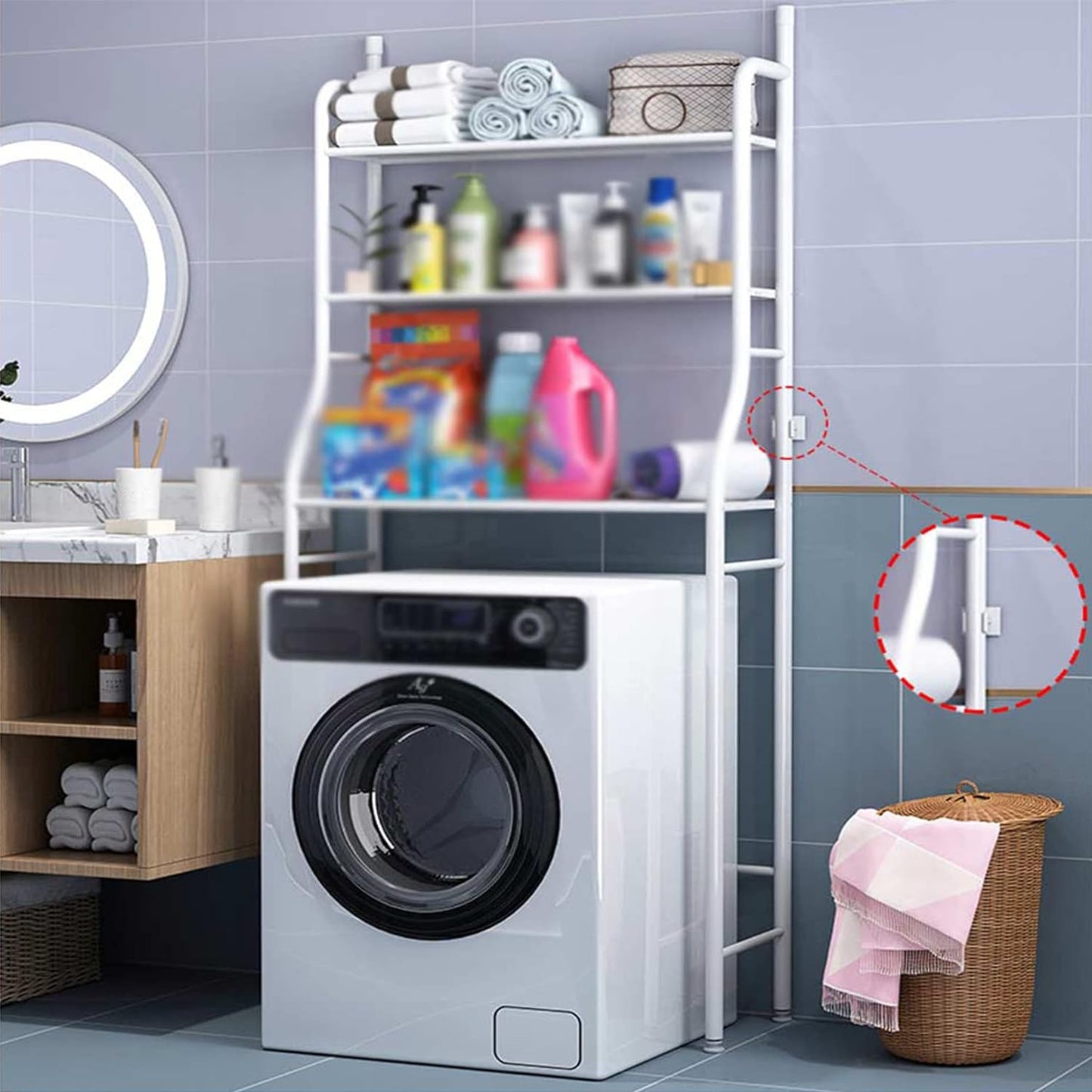 3 Tier Over Washing Machine Storage Rack