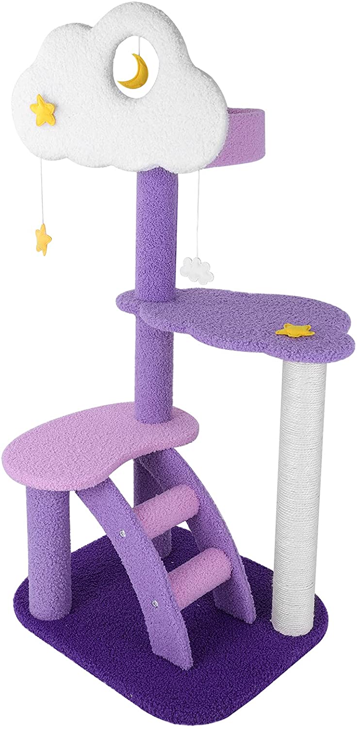 Cat Tree Kitten Furniture Condo Scratching Post Scratcher Multi-Level Cloud 108cm