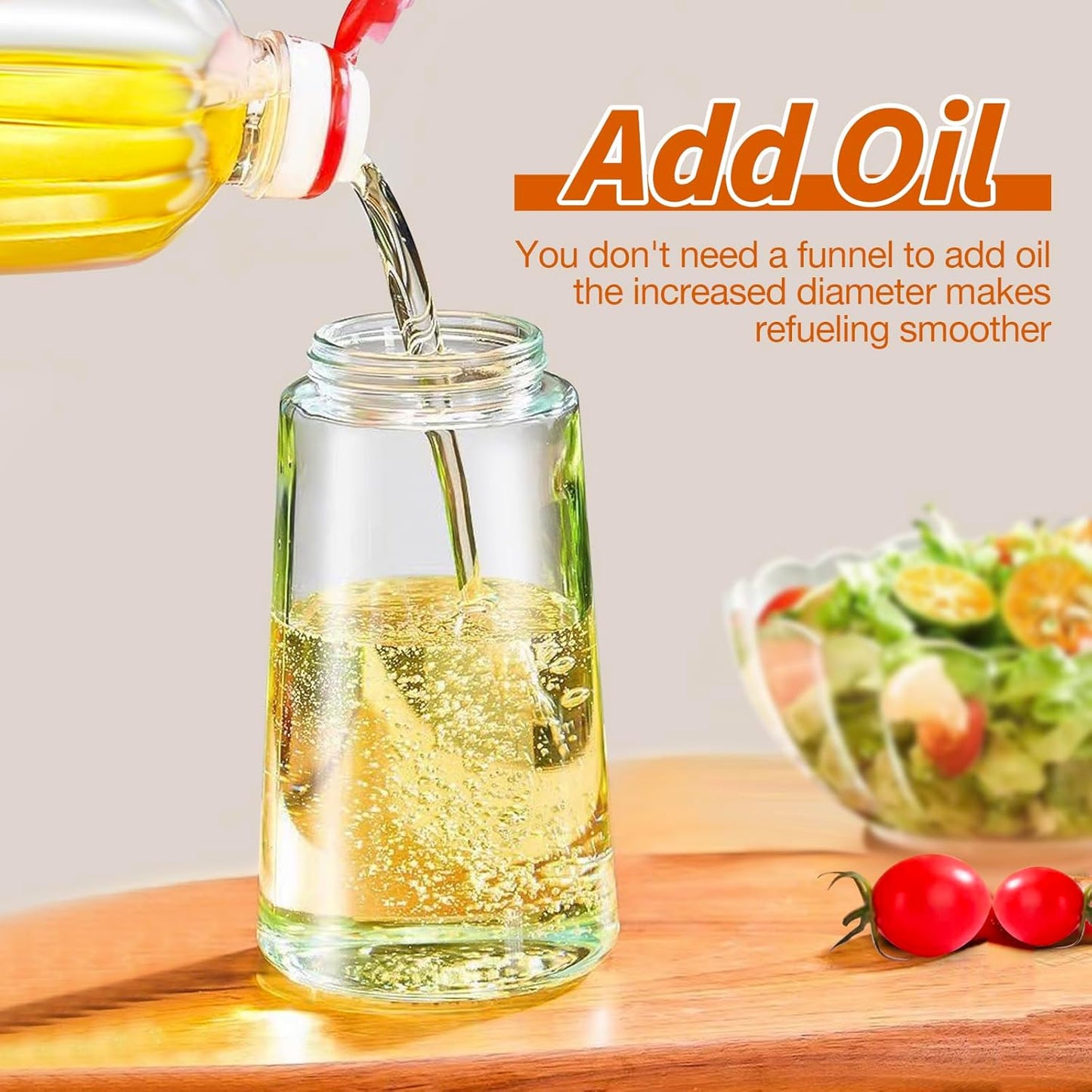 Dual-Function Oil Spray Bottle for Cooking 470ml Black