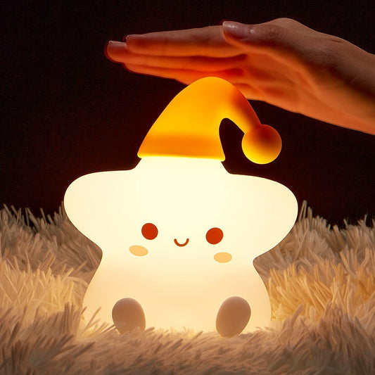 Night Light Tapping Rechargeable Night Light Sleeping Silicone Lights Star