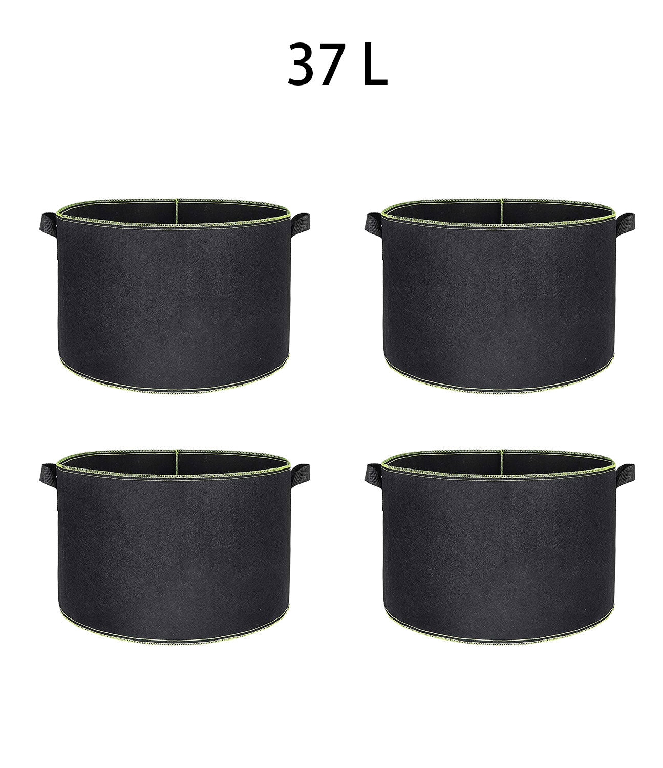4 Pack 37L Grow Bags Nonwoven Plant Fabric Pots with Handles