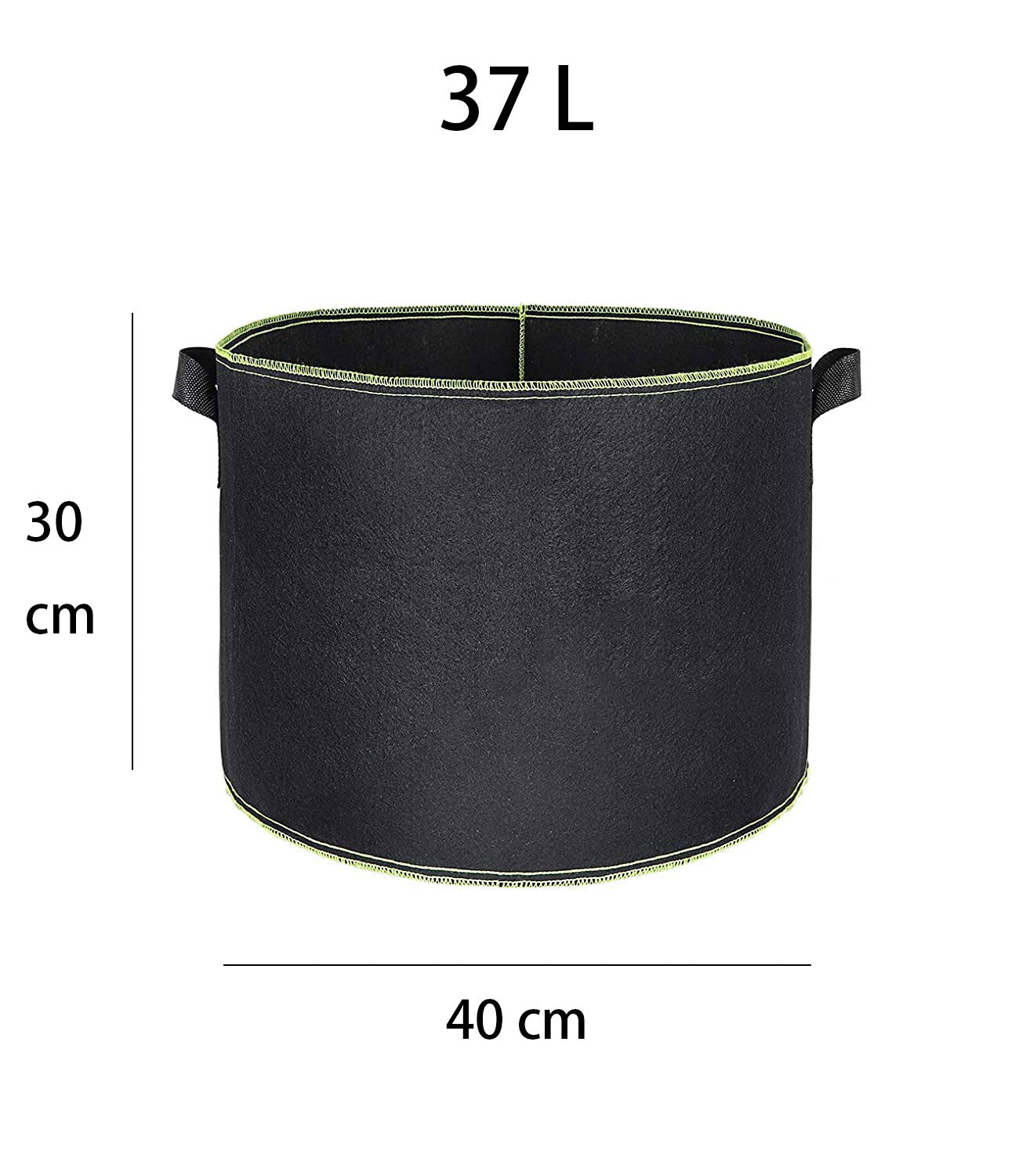 4 Pack 37L Grow Bags Nonwoven Plant Fabric Pots with Handles