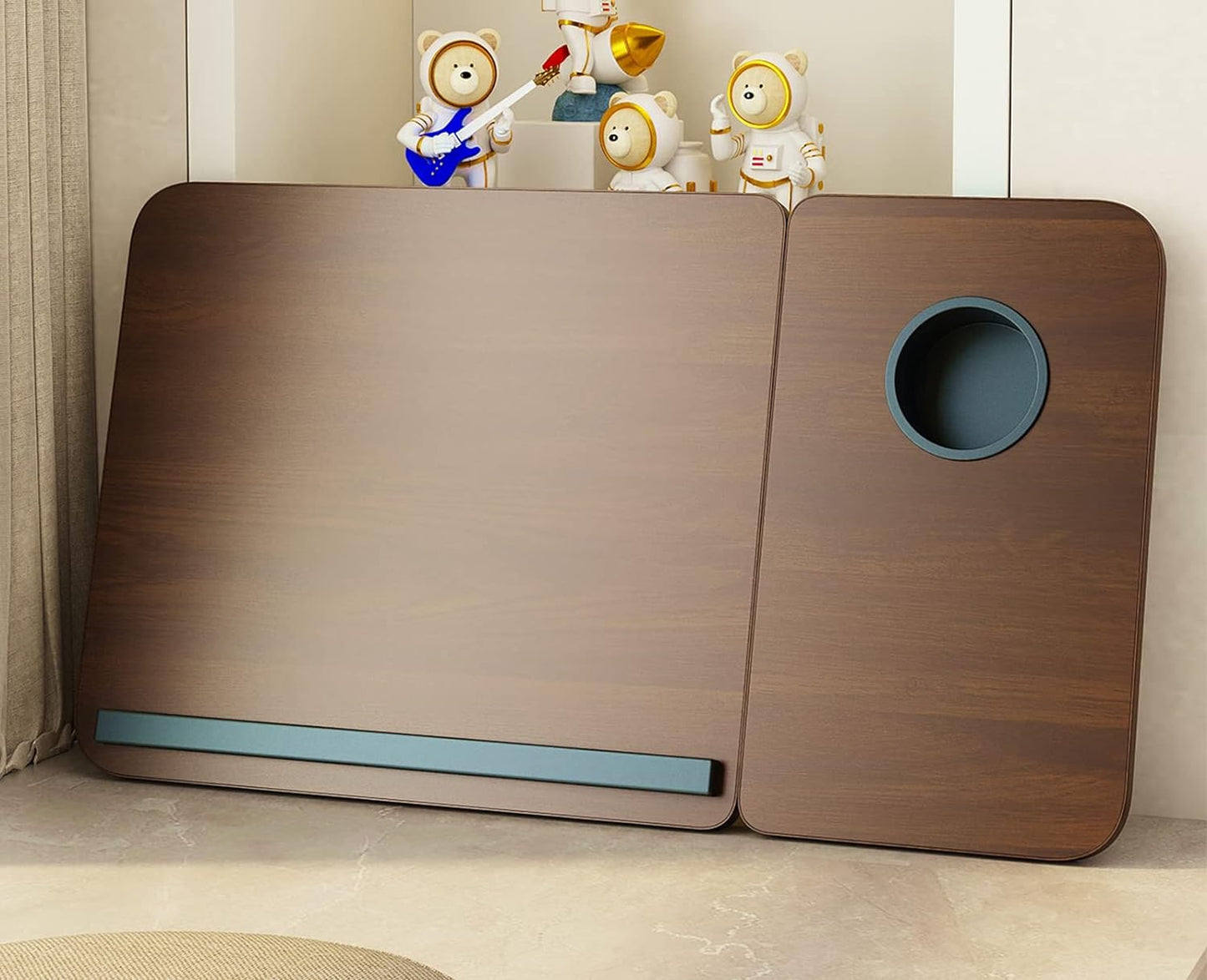 Laptop Desk Bed Tray Desk Table Walnut