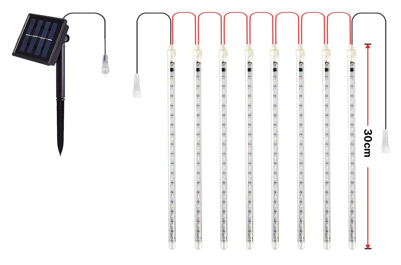 Outdoor Solar Meteor Shower Rain Lights Rainbow