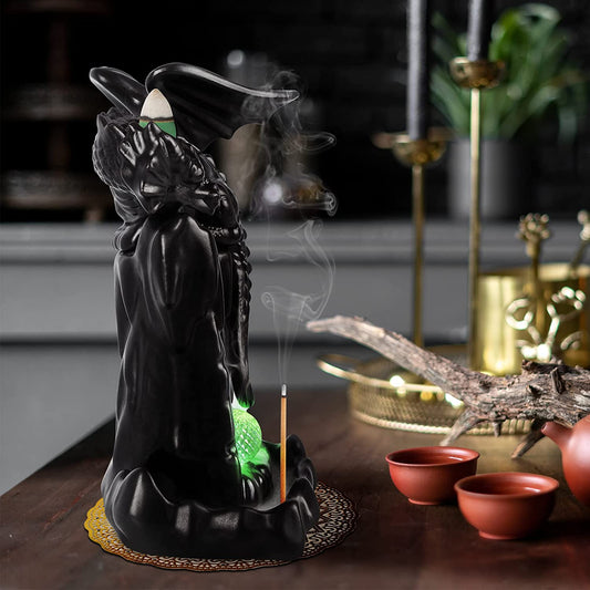 Backflow Incense Burner Dragon Mountain with cones