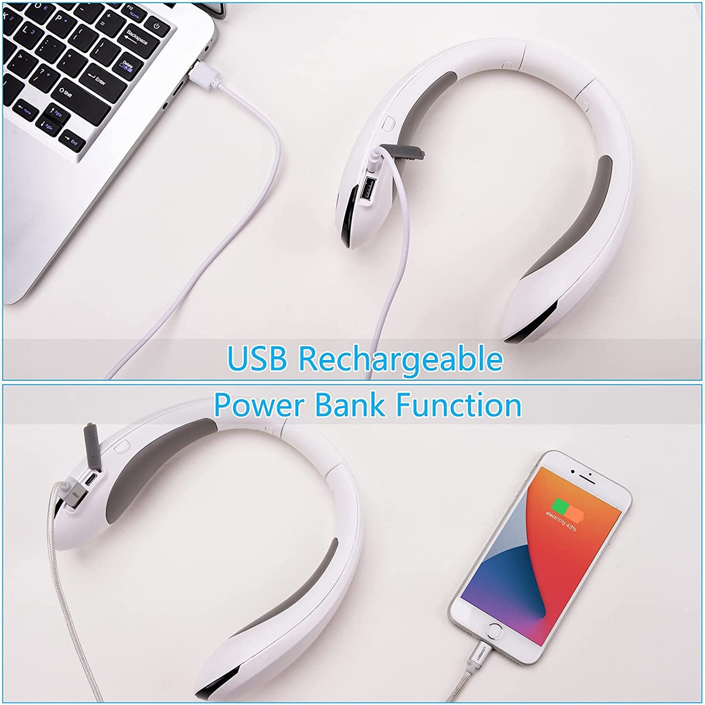 Portable Hanging Neck Warmer Neck Heater 3 Temperature Options Black