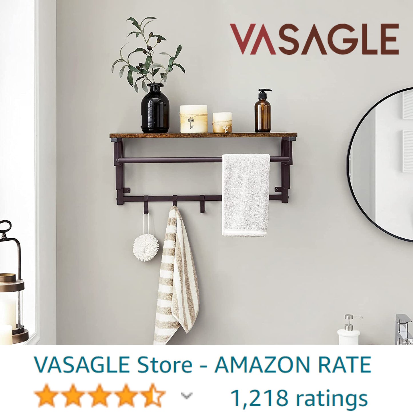 VASAGLE all-Mounted Coat Rack