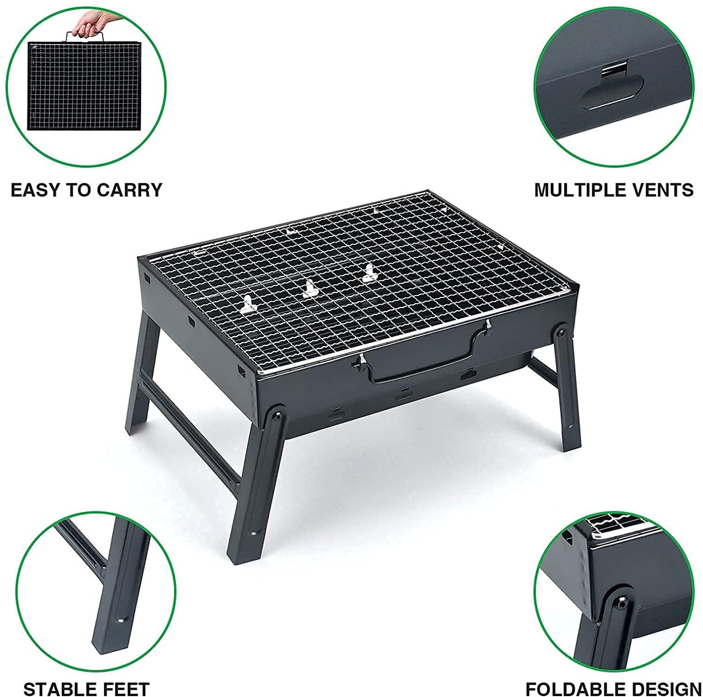 Portable BBQ Charcoal Grill - 43CM*22CM*29CM