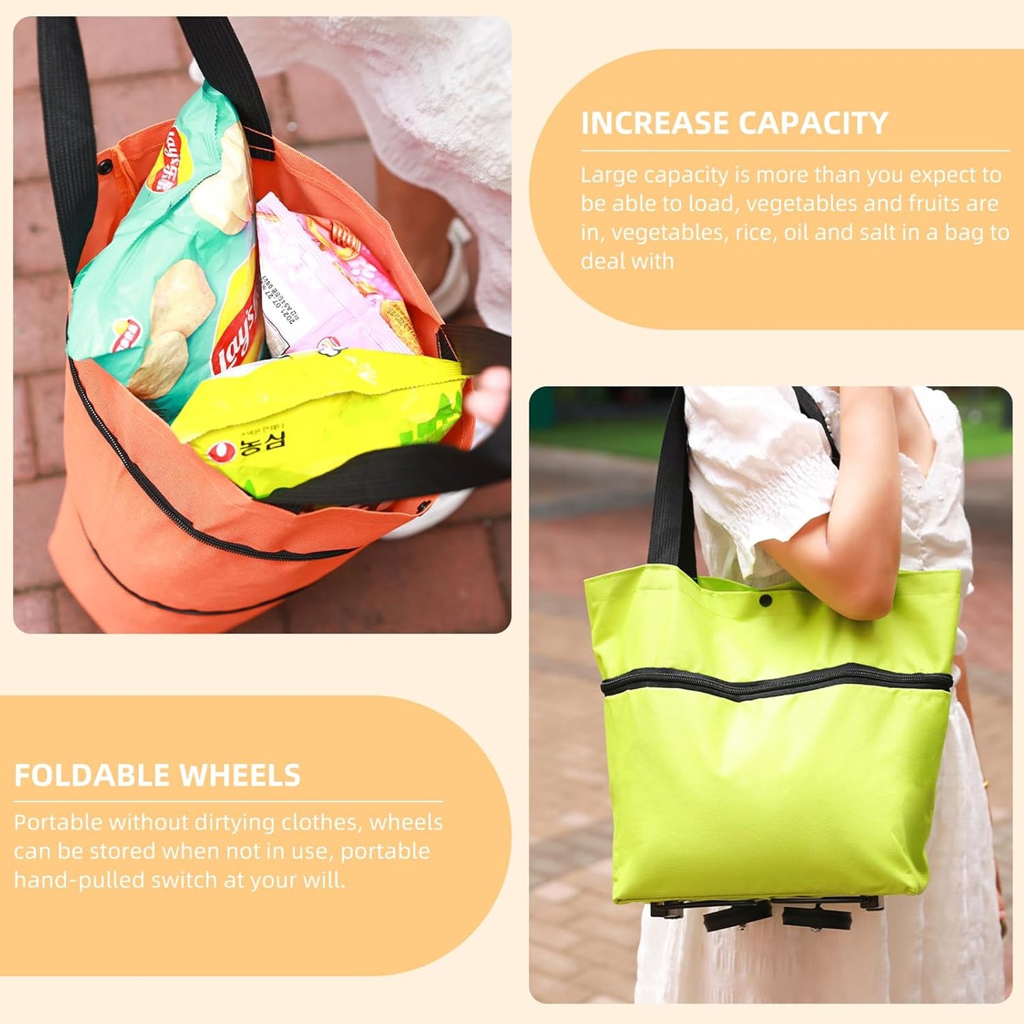 Foldable Shopping Cart Black