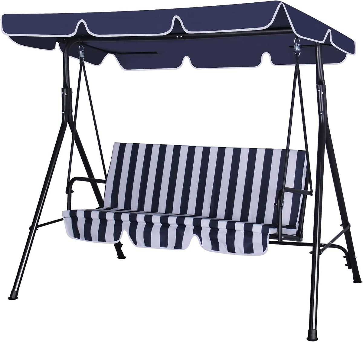 Outdoor Three-Seater Swing Chair - Blue