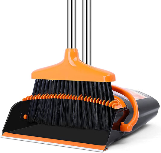 Broom Combo Extendable Sweeper Standing Dustpan 120 cm Long