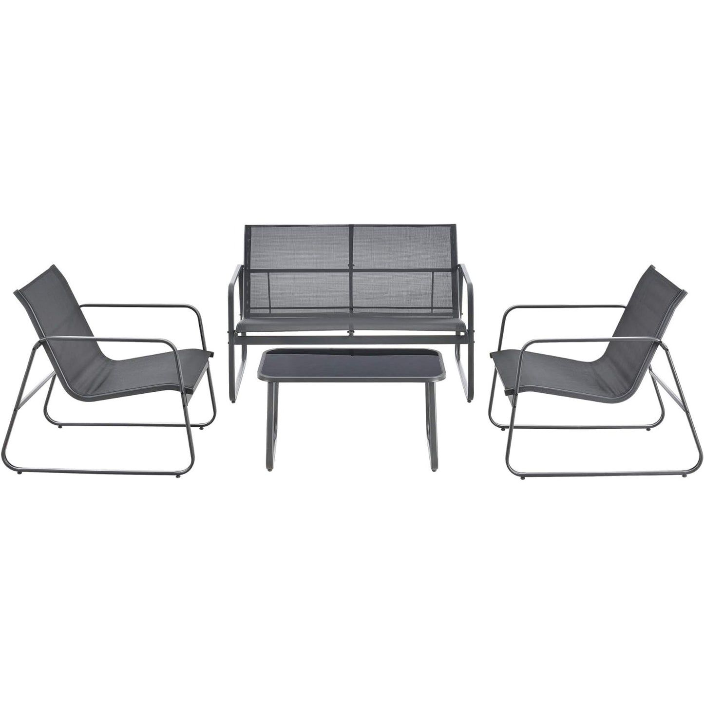 4-Piece Garden Outdoor Furniture Set, Sectional Patio Bistro Set