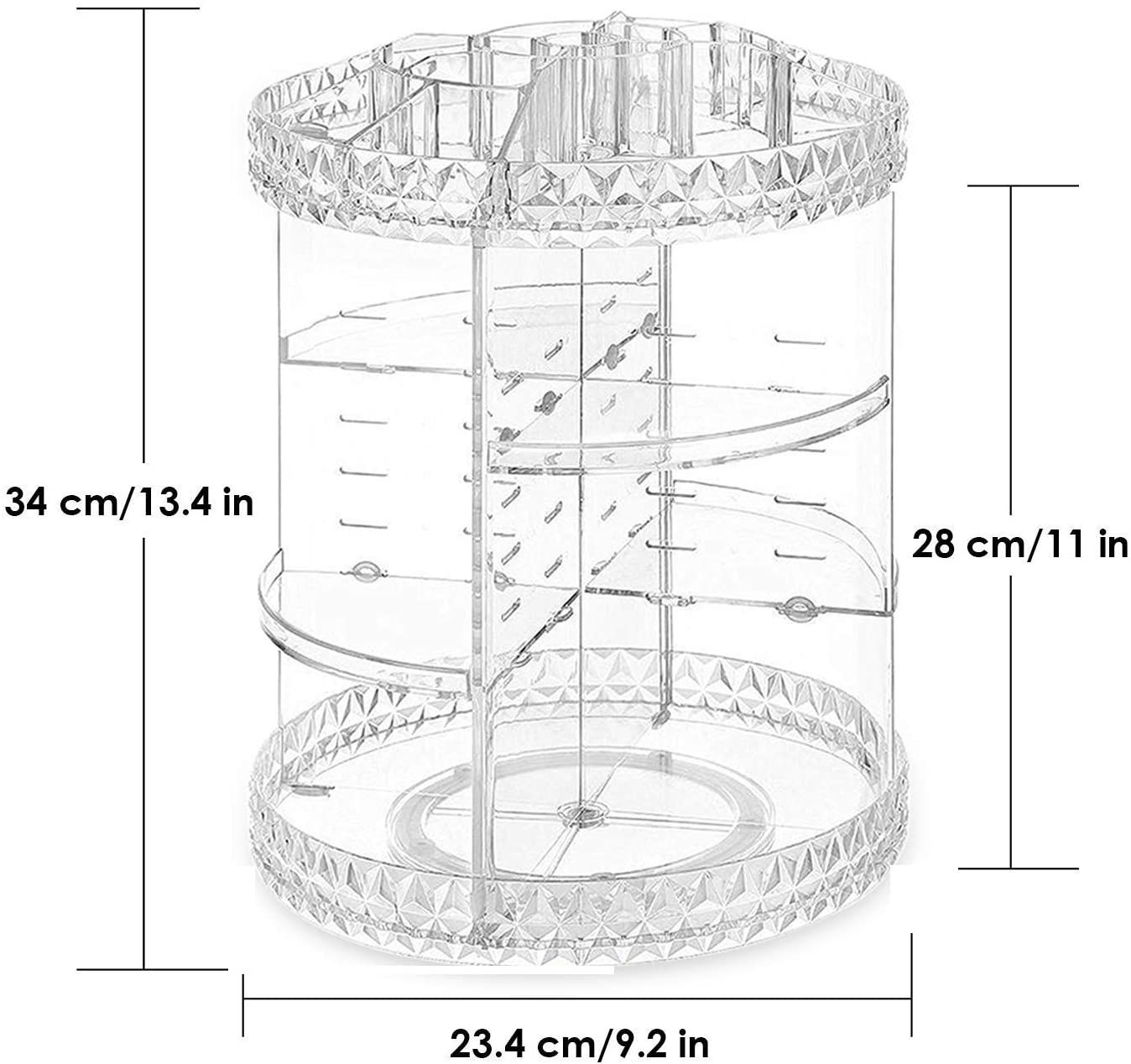 360-Degree Rotating Cosmetics Makeup Organizer