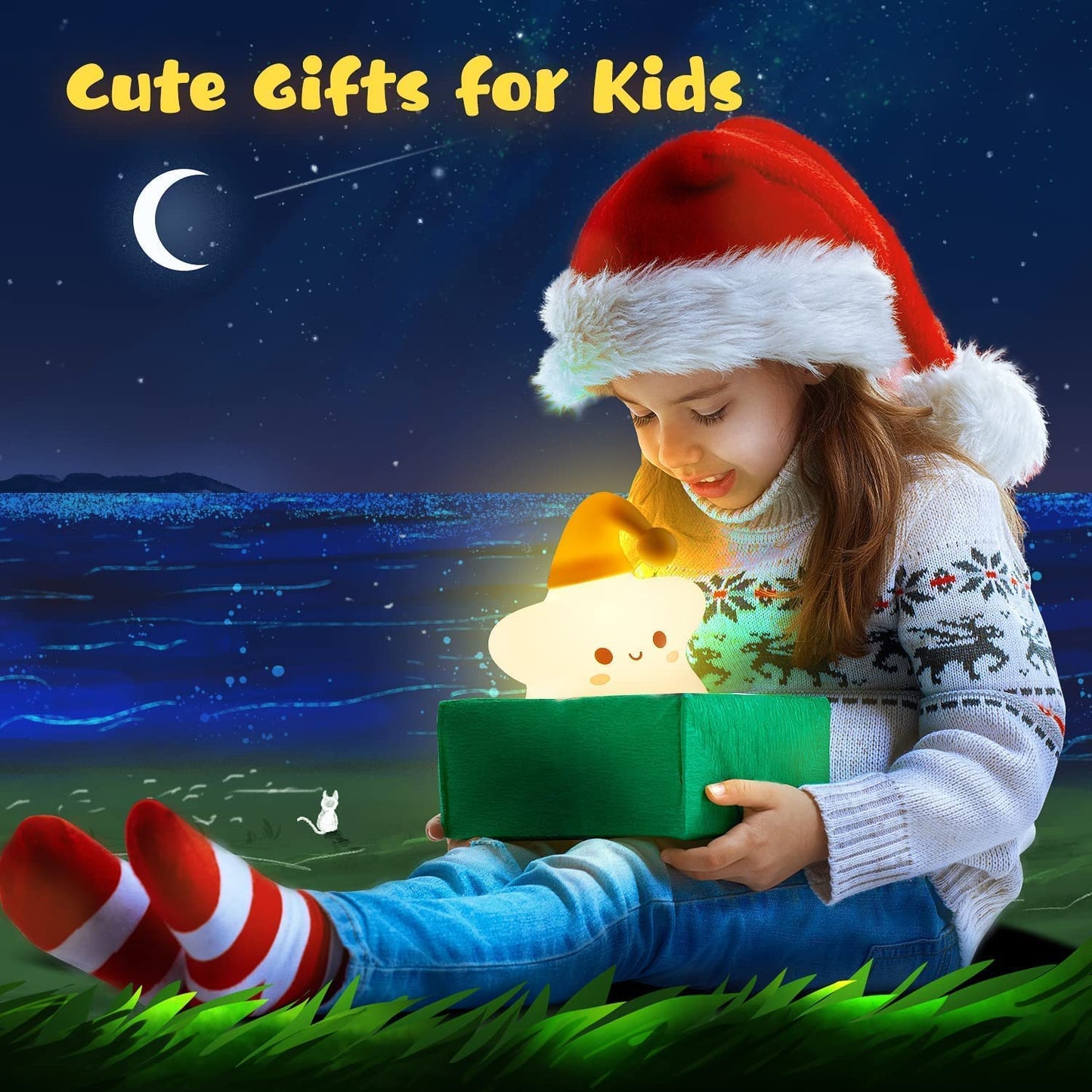 Night Light Tapping Rechargeable Night Light Sleeping Silicone Lights Star