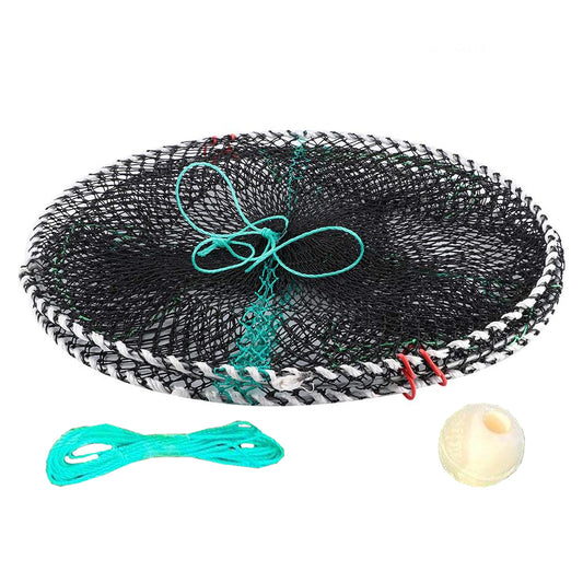 Crab Net Crab Trap Foldable Net Trap with 15m Rope