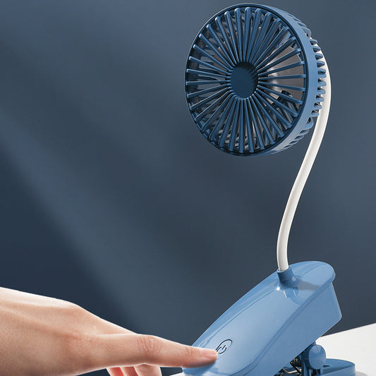 Portable Rechargeable Table Clip Fan Green