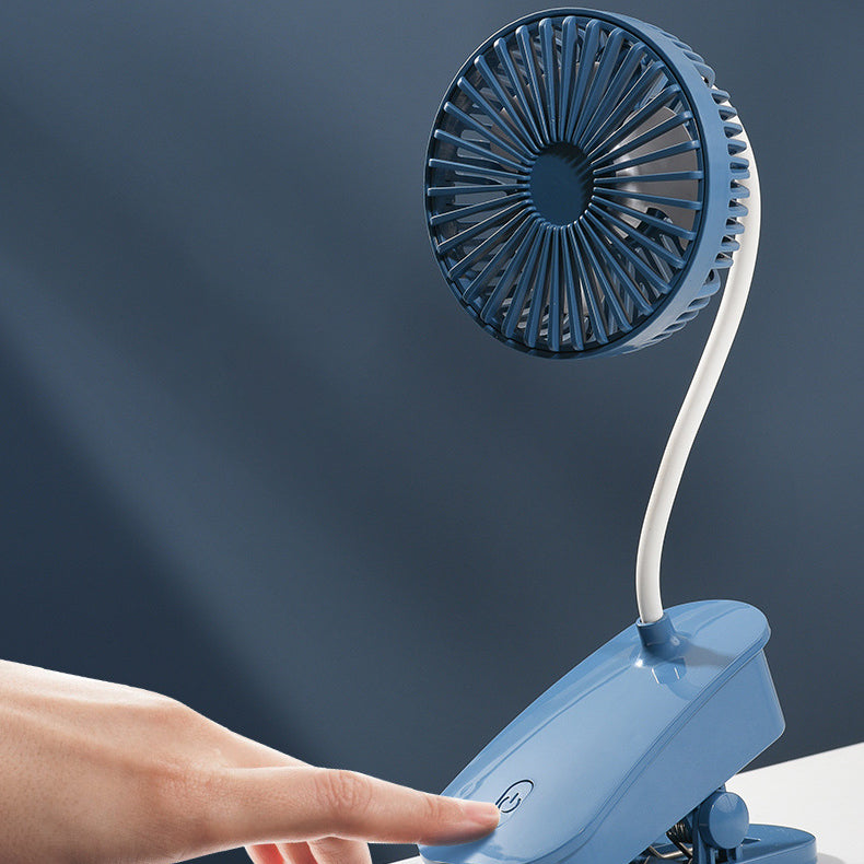 Portable Rechargeable Table Clip Fan Blue