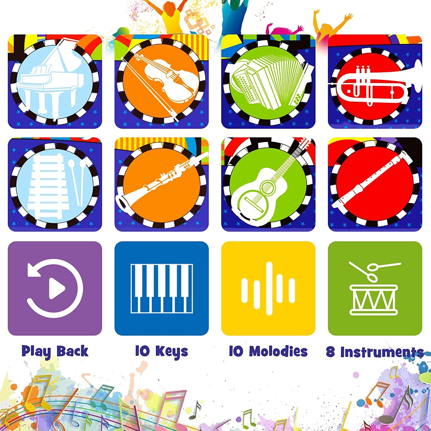 Kids Musical Mats with 25 Music Sounds