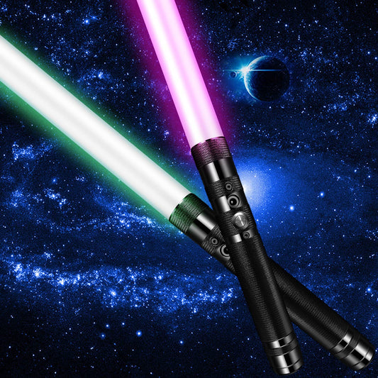 Lightsaber Metal Rechargeable LED Sword with 7 RGB Colors Changeable and Sound Fonts - Single-Bladed