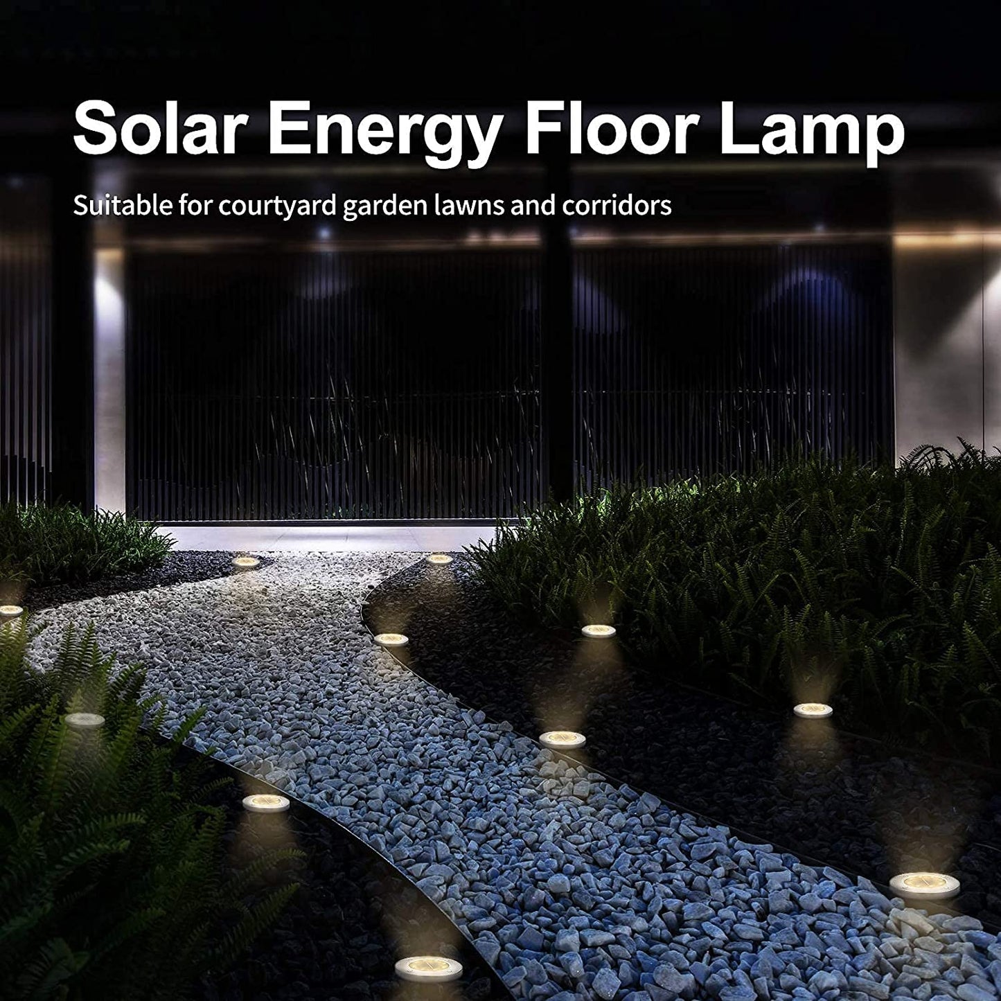 8 Led Solar Ground Lights 4 park - Warm